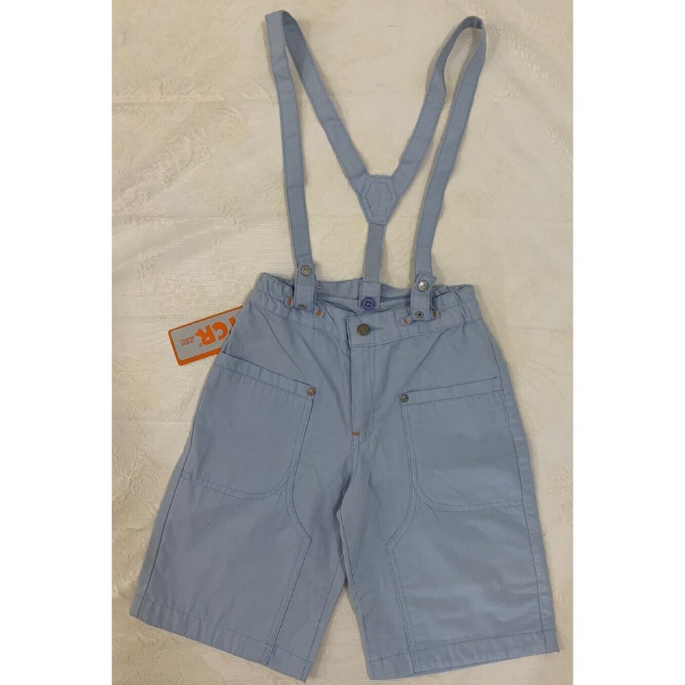 TCR Jeans Blue Cotton Overall Shorts Size 10 NWT Great For Church School